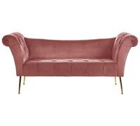 Velvet Chaise Lounge Pink NANTILLY