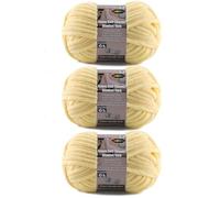 Velvet Chenille Yarn for Crocheting - 3 Skein of 200g/7oz - 7 Jumbo - Polyester - Ultra Soft Baby Blanket Plush Yarn for Knitting Amigurumi Crochet Thick Blankets（76.6 Yards 3-Skein (3, Light Yellow)