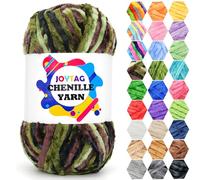 Velvet Chenille Yarn for Crocheting & Knitting - Camouflage Fluffy Plush Thick Bulky Chunky Soft Baby Blanket Yarn - 100g