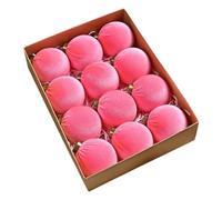 Velvet Christmas Ball Pendant Christmas Tree Decoration Ball Set With New Gift Xmas Year Balls Box Decorative trees white For tree small flat christmas frosted tree small ornaments ornaments w