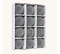 Velvet Christmas Balls, 12PCS Shatterproof Flocked Ornaments, Hanging Christmas Tree Decor for Xmas Tree Holiday (Gray)