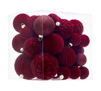 Velvet Christmas Balls | 36-Piece Elegant Christmas Decorations,Garland Balls Ornaments Tree Decorations - for Wreath Door Garland Home Party Yard Porch Indoor Outdoor Winter