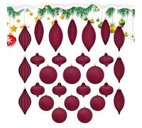 Velvet Christmas Balls for Unbreakable Ornaments Assorted Hanging