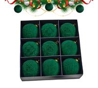 Velvet Christmas Balls | Velvet Ball Charm | 3.9 Inch Shatterproof Christmas Tree Decor | for Holiday Indoor Outdoor Home Party Family Celebration