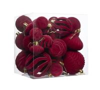 Velvet Christmas Baubles 36 Pack - Premium Shatterproof Vintage Decorations For Tree, Wreath & Fireplace | Luxurious Soft Touch Ornaments For Holiday, Wedding & Party Decor