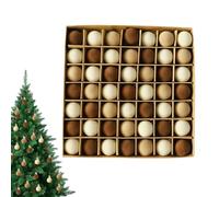 Velvet Christmas Baubles - 49 Pieces Soft and Compact Hanging Ornaments for Christmas Decoration, Velvet Festive Baubles for Christmas Tree, Family, Friends, Colleagues, Parties, Place of