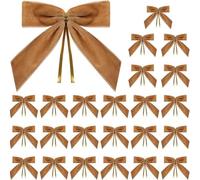 Velvet Christmas Bows - Velvet Bows Christmas Tree Decoration, velveett Ribbon BoOws For Garland, Decorative Christmaas Bow For Wrapping Crafts Weddings Parties Candy Bags Front Door Garden Yard