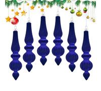 Velvet Christmas Decoration - 6 Cone Shapes | Shatterproof Retro Ornaments for Fireplace, Table, Bedside Table | Ideal for Indoor and Outdoor Use | Velvet Festive Elegance for a Warm Atmosphere