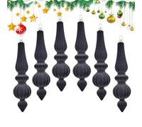 Velvet Christmas Decorations - 6 Conical Shapes | Unbreakable Retro Ornaments for Table, Bedside Table | Ideal for Indoor and Outdoor Use | Festive and Velvety Elegance for a Warm Atmosphere