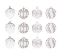 Velvet Christmas Ornaments - 12-Piece Flocked Christmas Balls Tree Ornaments - Party Decorations for Bedroom Desktop Mantel Window Wall Door Indoor Garland Patio Holiday
