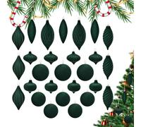 Velvet Christmas Tree - for Christmas Tree with Snow Effect | 27 Pieces Southern Pendants for Family Events