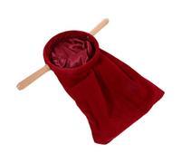 Velvet Church Offering Bag with Wooden Handle for Worship Use | Secure Opening and Closing Mechanism, Naturally Draping Shape, Privacy Protection, Elegant Classic Colors