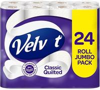 Velvet Classic Quilted Toilet Tissue 24 Rolls