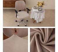 Velvet Computer Rotating Chairs Cover - Stretch 2 Piece Split Chair Protector with Elastic Bottom, Soft Thick Full Cover Gaming Chair Slipcover for Office Desk Home Hotel Decor (#2,One Size)