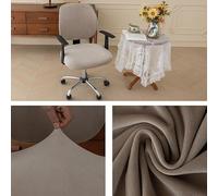 Velvet Computer Rotating Chairs Cover - Stretch 2 Piece Split Chair Protector with Elastic Bottom, Soft Thick Full Cover Gaming Chair Slipcover for Office Desk Home Hotel Decor (#6,One Size)