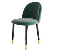 Velvet Corner Chairs Kitchen Dining with Ergonomic Backrest A3 Carbon Steel Legs for Counter Lounge Living Room Reception Chair (Color : Pink, Size Golden Leg) (Green Black gold le