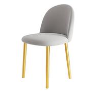 Velvet Corner Chairs Kitchen Dining with Ergonomic Backrest A3 Carbon Steel Legs for Counter Lounge Living Room Reception Chair (Color : Pink, Size Golden Leg) (Light Gray Golden l
