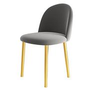 Velvet Corner Chairs Kitchen Dining with Ergonomic Backrest A3 Carbon Steel Legs for Counter Lounge Living Room Reception Chair (Color : Pink, Size Golden Leg) (Dark Gray Golden le