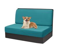Velvet Couch Covers Rv Stretch Sofa Seat Slipcover Rv Bench Seat Covers for Dinette Blue 2
