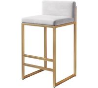 Velvet Counter Height Bar Stools - Upholstered Dining Chairs with Back for Kitchen Island, Adjustable Seat Height 55-75cm, Modern Comfort & Style
