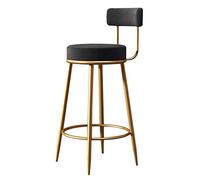 Velvet Counter Stools Upholstery Barstools Bar Stools Round Height Stools for Kitchen Island, Modern Bar Chairs Dining Chairs with Back Footrest,6 Colours Selection