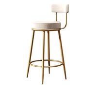 Velvet Counter Stools Upholstery Barstools Bar Stools Round Height Stools for Kitchen Island, Modern Bar Chairs Dining Chairs with Back Footrest,6 Colours Selection