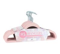 Velvet Covered Slimline Clothes Hangers Pink (25pk)