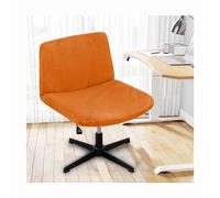 Velvet Criss Cross Chair Cover Slipcover - Modern Armless Protector for Wide Seats, Perfect for Living Room & Office Decor