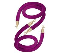 Velvet Crowd Control Rope with Clasps, Rope for Queue Divider(Pink B,4.9ft/150cm)