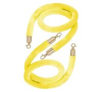 Velvet Crowd Control Rope with Clasps, Rope for Queue Divider(Yellow B,4.9ft/150cm)