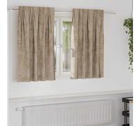 vidaXL Velvet Curtains 2 pcs Champagne 140 x 140 cm Velvet - Cream, Cream