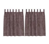 Velvet Curtains, Brown, Pack of 2, 140 x 140 cm, Opaque Curtains with Thermal Insulation, Blackout and Privacy Screen for Living Room, Bedroom, Children's Room