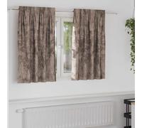 Velvet Curtains Cappuccino 140x140 cm 2pcs Room Darkening Thermal Panels Elegant
