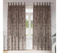 Velvet Curtains Cappuccino Pack of 2 245 x 140 cm Blackout Curtain with Thermal Insulation and Privacy Screen for Living Room Bedroom Office Modern Curtain
