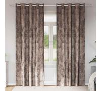 Velvet Curtains Cappuccino Pack of 2 260 x 140 cm with Blackout and Privacy Screen, Insulating Thermal Curtains for Living Room, Bedroom, Children's Room, Opaque, Modern Design, Scarf Store