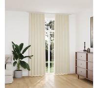 vidaXL Blackout Curtains 2 pcs with Hooks Velvet Cream 140x245 cm, Cream