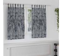 Velvet Curtains Silver Grey Pack of 2 140 x 140 cm with Blackout Privacy Screen Thermal Insulation Opaque for Living Room Bedroom Children's Room Modern Curtain