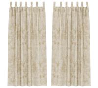 Velvet Curtains with Curtains 2 pcs Velvet Room Darkening Modern Living vidaXL