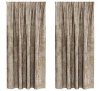 vidaXL Velvet Curtains 2 pcs Cappuccino 175 x 140 cm Velvet