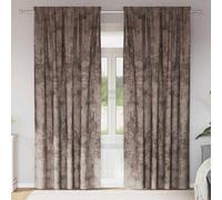 Velvet Curtains with Curtains, 2 Pieces, Cappuccino, 225 x 140 cm, Velvet Opaque Blackout Thermal Privacy Screen for Living Room, Bedroom, Modern Decoration