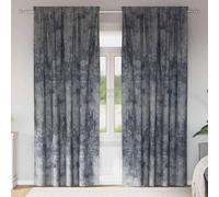 Velvet Curtains with Curtains, 2 Pieces, Silver Grey, 225 x 140 cm, Velvet, Opaque with Blackout and Privacy Screen, Insulating and Soundproofing, for Living Room, Bedroom and Children's Room