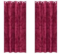 Velvet Curtains with Curtains, 2 Pieces, Wine Red, 245 x 140 cm, Velvet Curtain, Blackout Privacy Screen, Thermal Scarf, Living Room, Bedroom