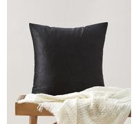 Velvet Cushion Covers Set of 2 - Black 55x55cm