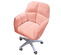 Velvet Desk Chair for Home Office, Makeup Vanity Chair with Armrests for Bedroom Modern Swivel Rolling Chair for Women