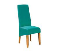 Velvet Dining Chair Covers - Stretchable, Removable & Washable High Back Protector for Hotels, Restaurants, Banquets - 1 Pack