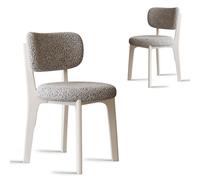 Velvet Dining Chairs, Modern Flannel Fabric, Thick Sponge Cushion, Wooden Armless Kitchen & Dining Room Chairs, Stylish & Comfortable Seating for Home Decor