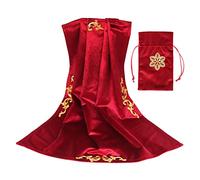 Velvet Divinations Tablecloth With Tarot Pouch Bag Nordic Metaphysical Cloth Cards Board Game Table Cover Card Mat Card Tablecloth Table For Reading Square Pouch Bag
