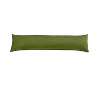 Velvet Draught Excluder - 85x20cm Energy-Efficient Door & Window Draft Stopper - Noise, Dust & Wind Blocker - Stylish Home Décor in Khaki - Made in Britain by Lancashire Bedding