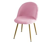 Velvet Elastic Chair Cover Solid Color Plush Low Back Duckbill Dining Chair Covers Soft Makeup Chair Slipcovers For Home Hotel Dining Chair Covers (Color : A2 pink, Size : 1PC chair cover)