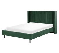 Bed Velvet VILLETTE 140 x 200 cm (EU Double) Dark Green